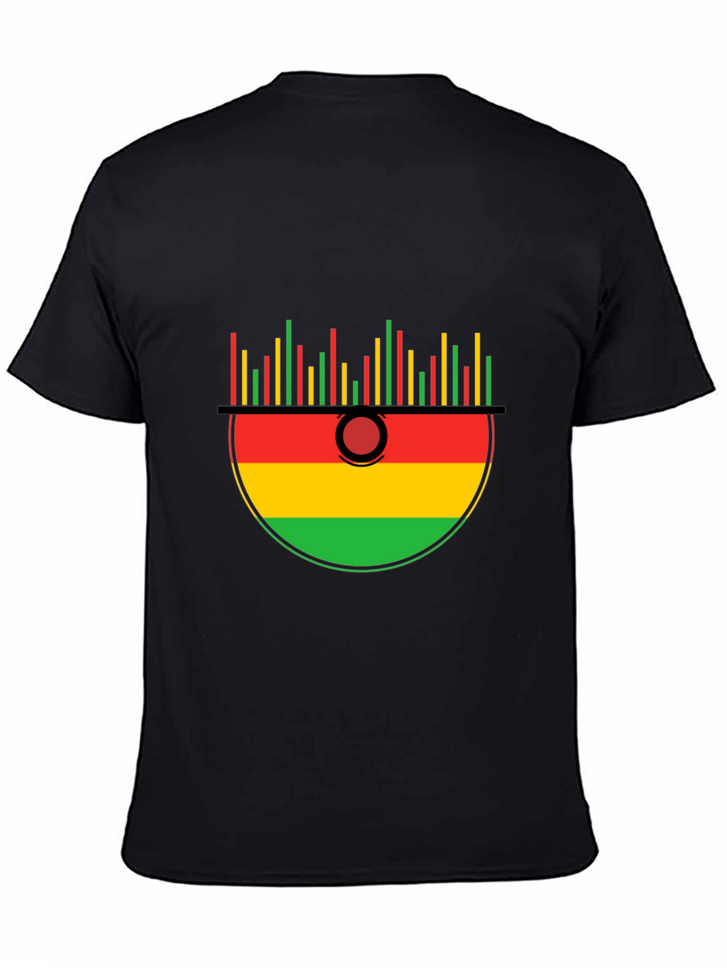 Rasta Music Kalimba Graphic Tee - Black Cotton T-Shirt