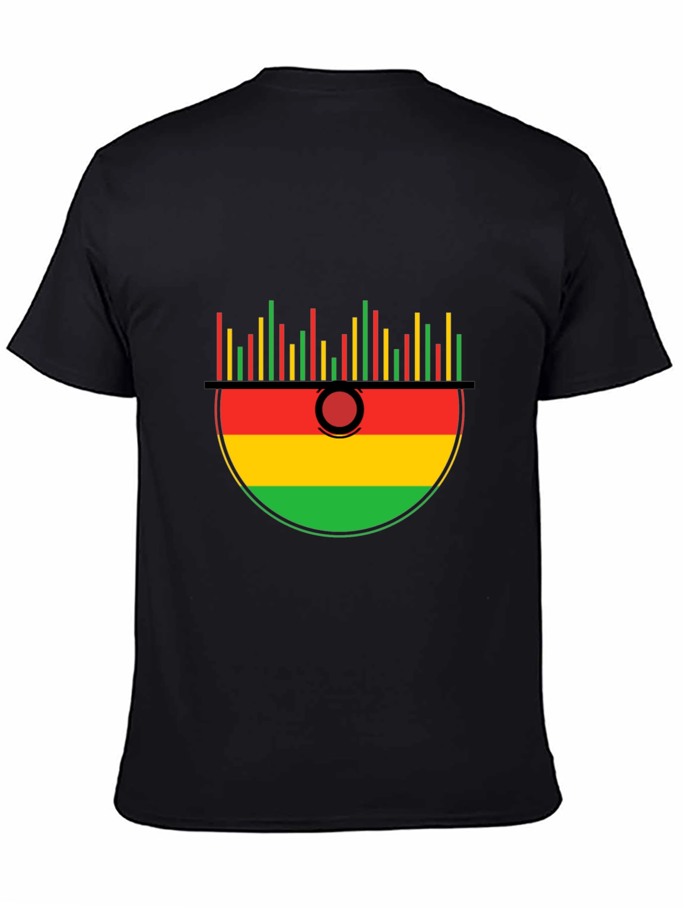 Rasta Music Kalimba Graphic Tee - Black Cotton T-Shirt