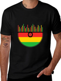 Rasta Music Kalimba Graphic Tee - Black Cotton T-Shirt