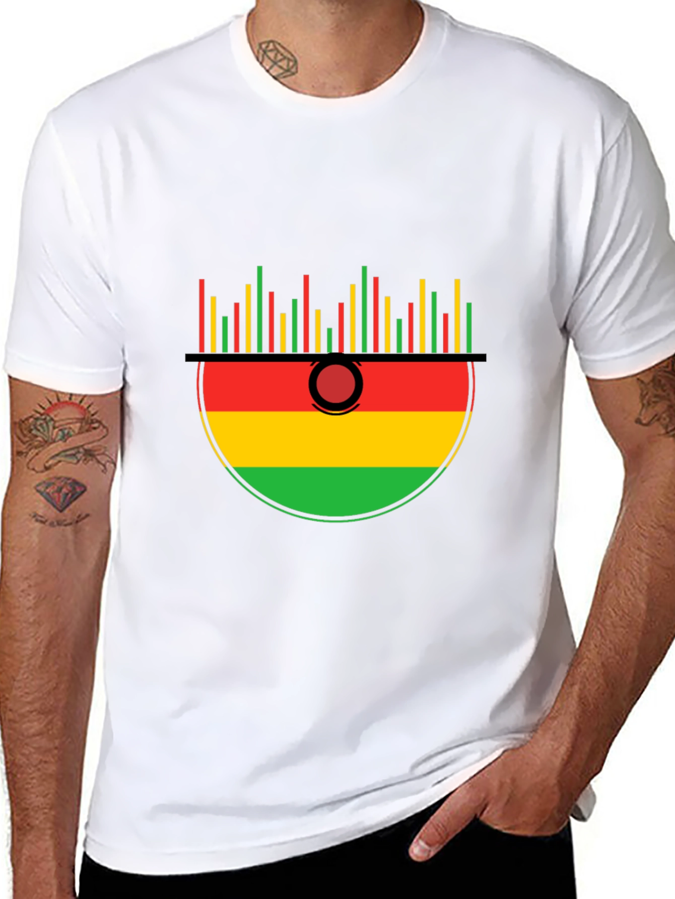 Rasta Music Kalimba Graphic Tee - Black Cotton T-Shirt