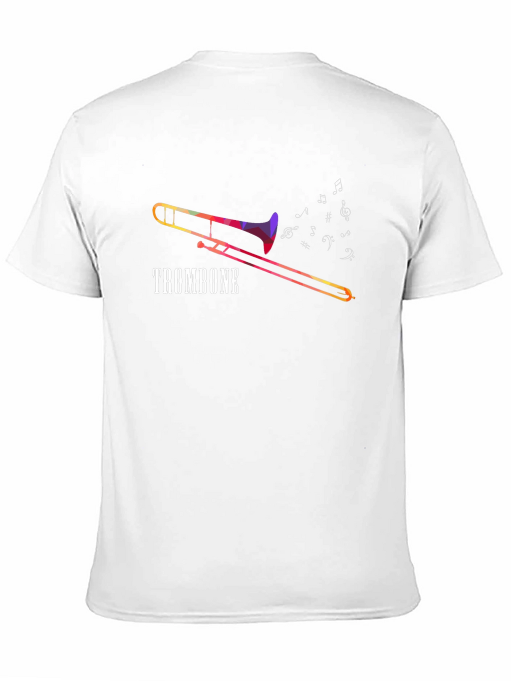 Trombone Music Notes Graphic Tee - Black