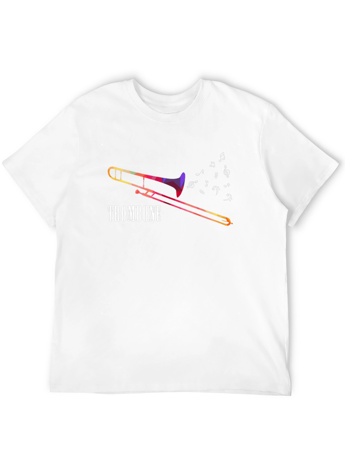 Trombone Music Notes Graphic Tee - Black