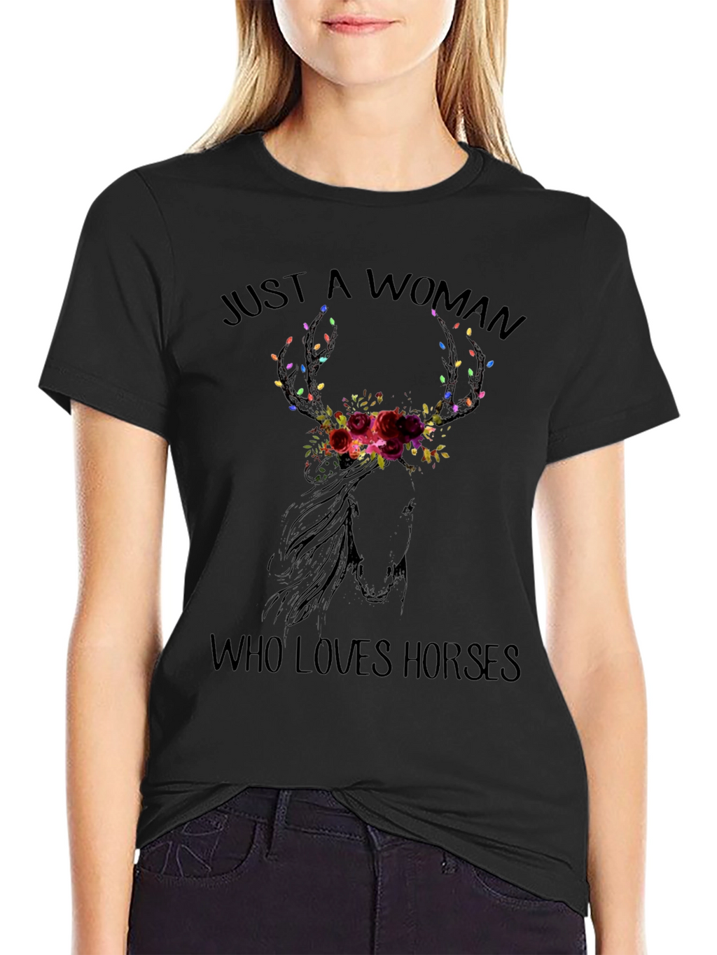 Just A Woman Who Loves Horses T-Shirt