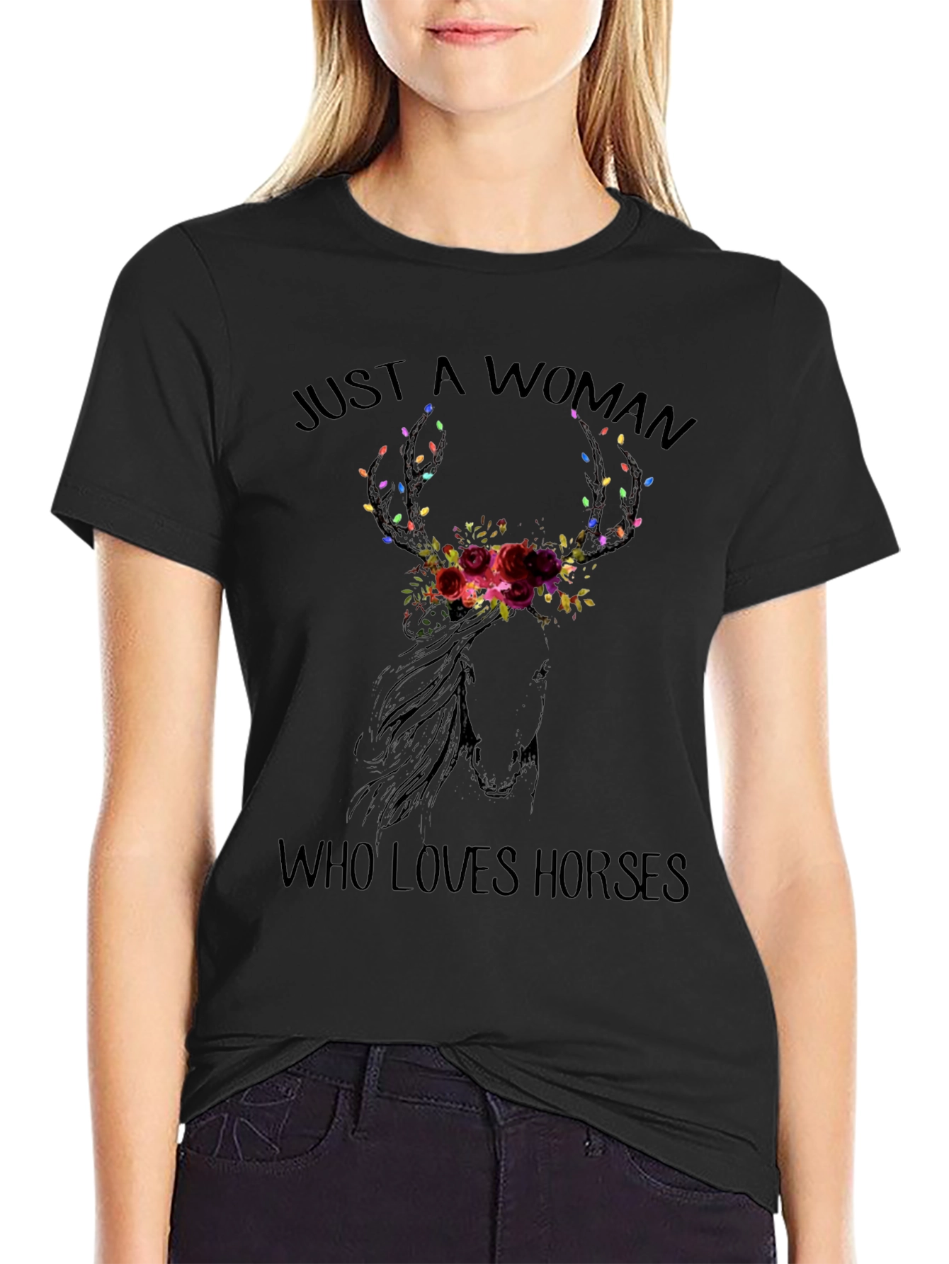Just A Woman Who Loves Horses T-Shirt