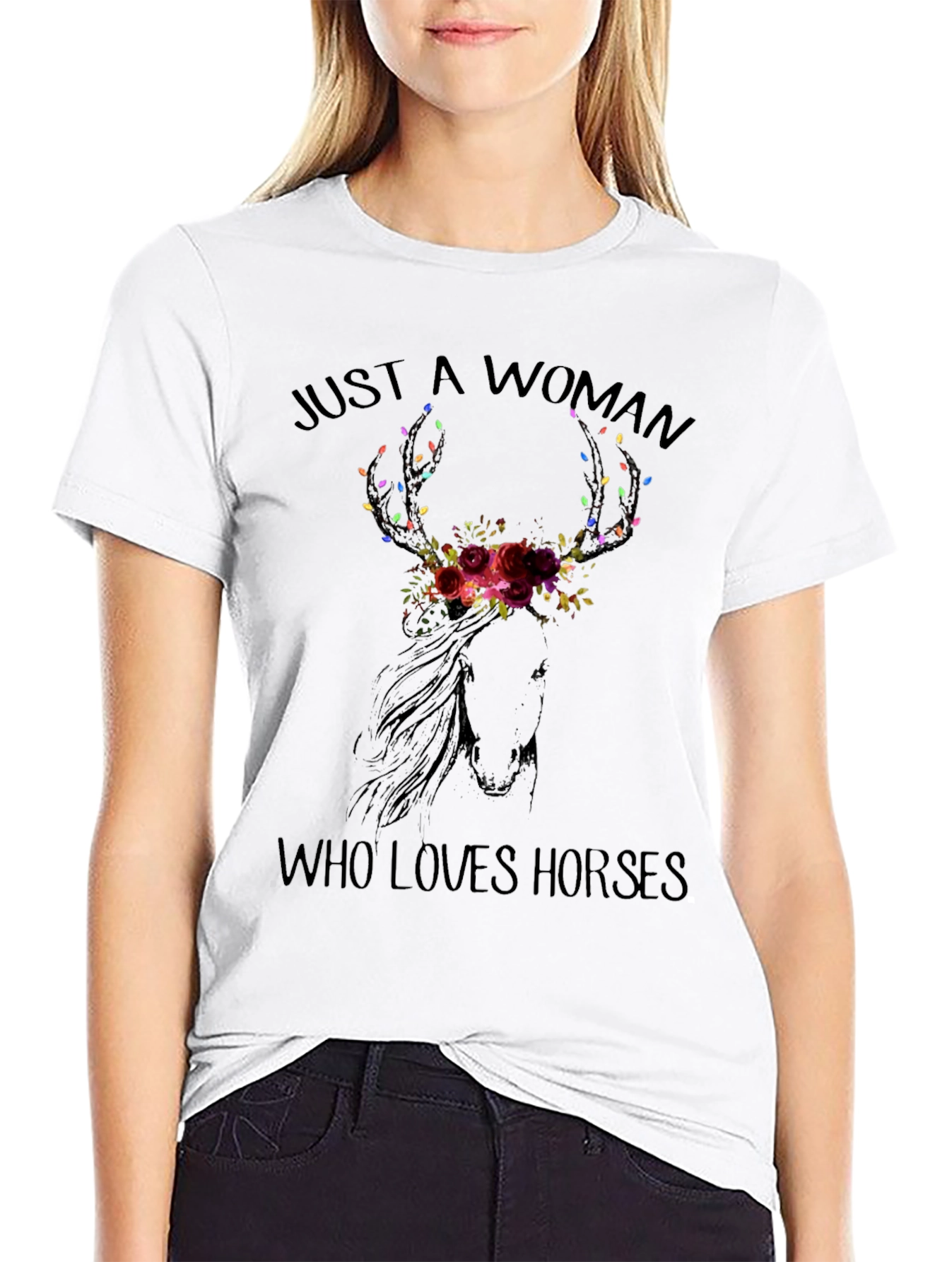 Just A Woman Who Loves Horses T-Shirt