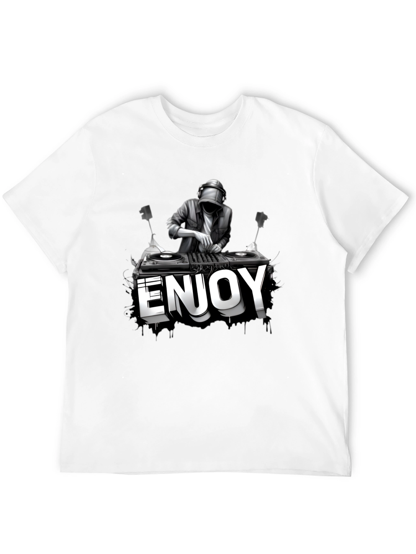 DJ Enjoy Graphic Black T-Shirt