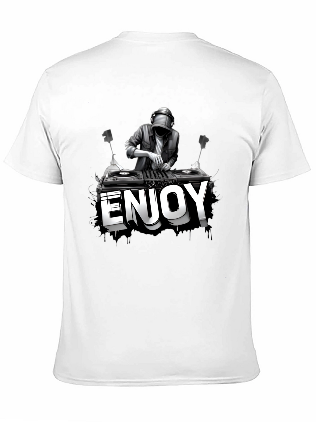 DJ Enjoy Graphic Black T-Shirt