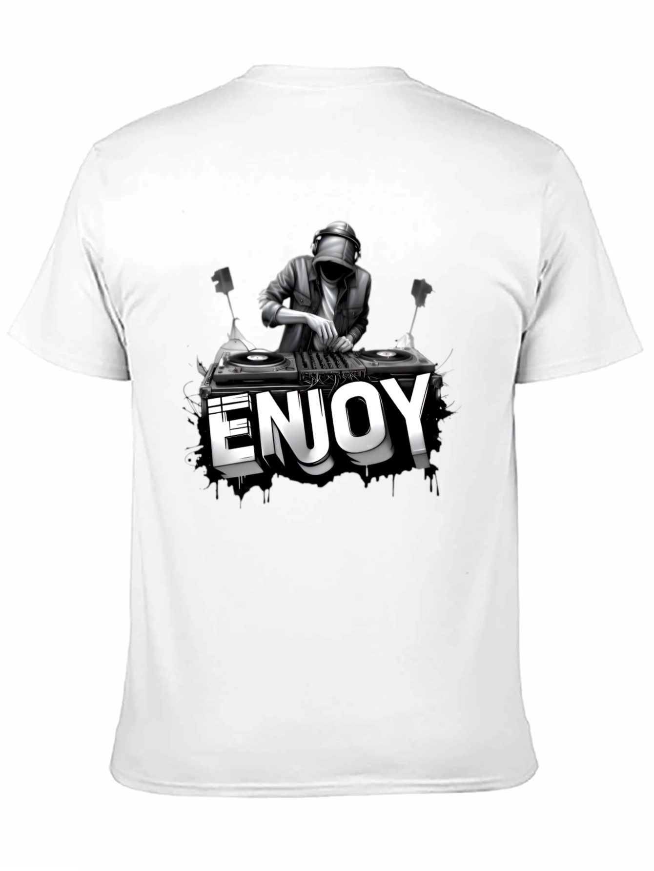 DJ Enjoy Graphic Black T-Shirt