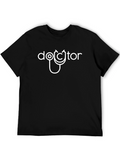 Doctor Stethoscope Graphic Black T-Shirt
