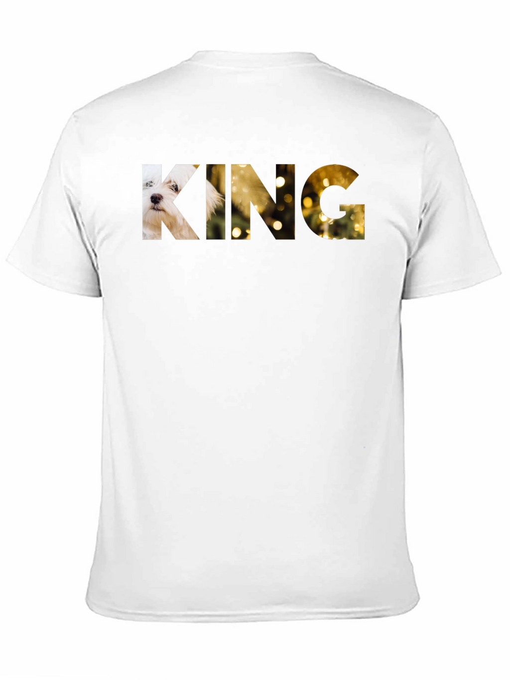King Dog Graphic Print Black T-Shirt