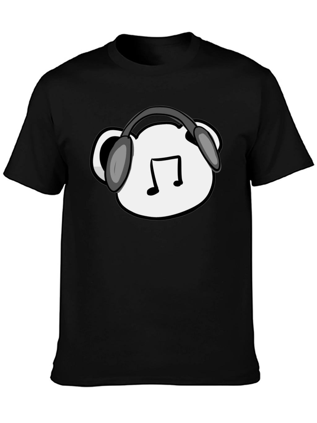 Musical Bear T-Shirt - Black Cotton Blend
