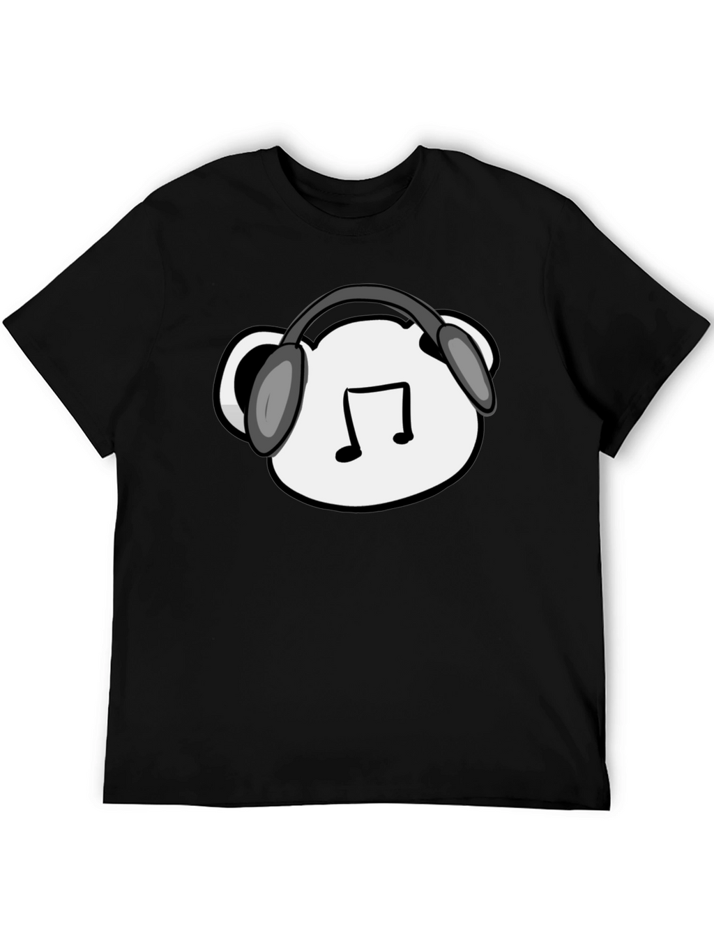 Musical Bear T-Shirt - Black Cotton Blend