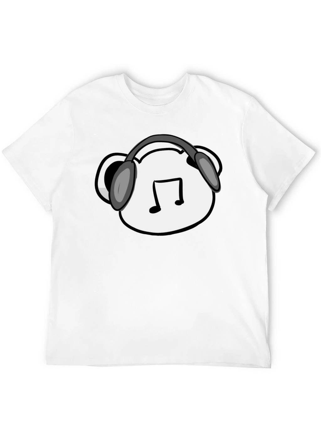 Musical Bear T-Shirt - Black Cotton Blend