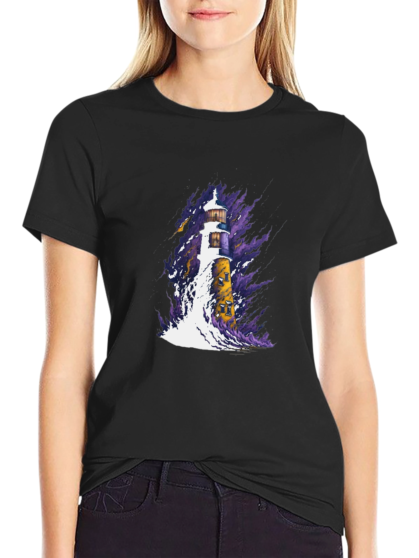 Lighthouse Graphic Tee - Coastal Style T-Shirt