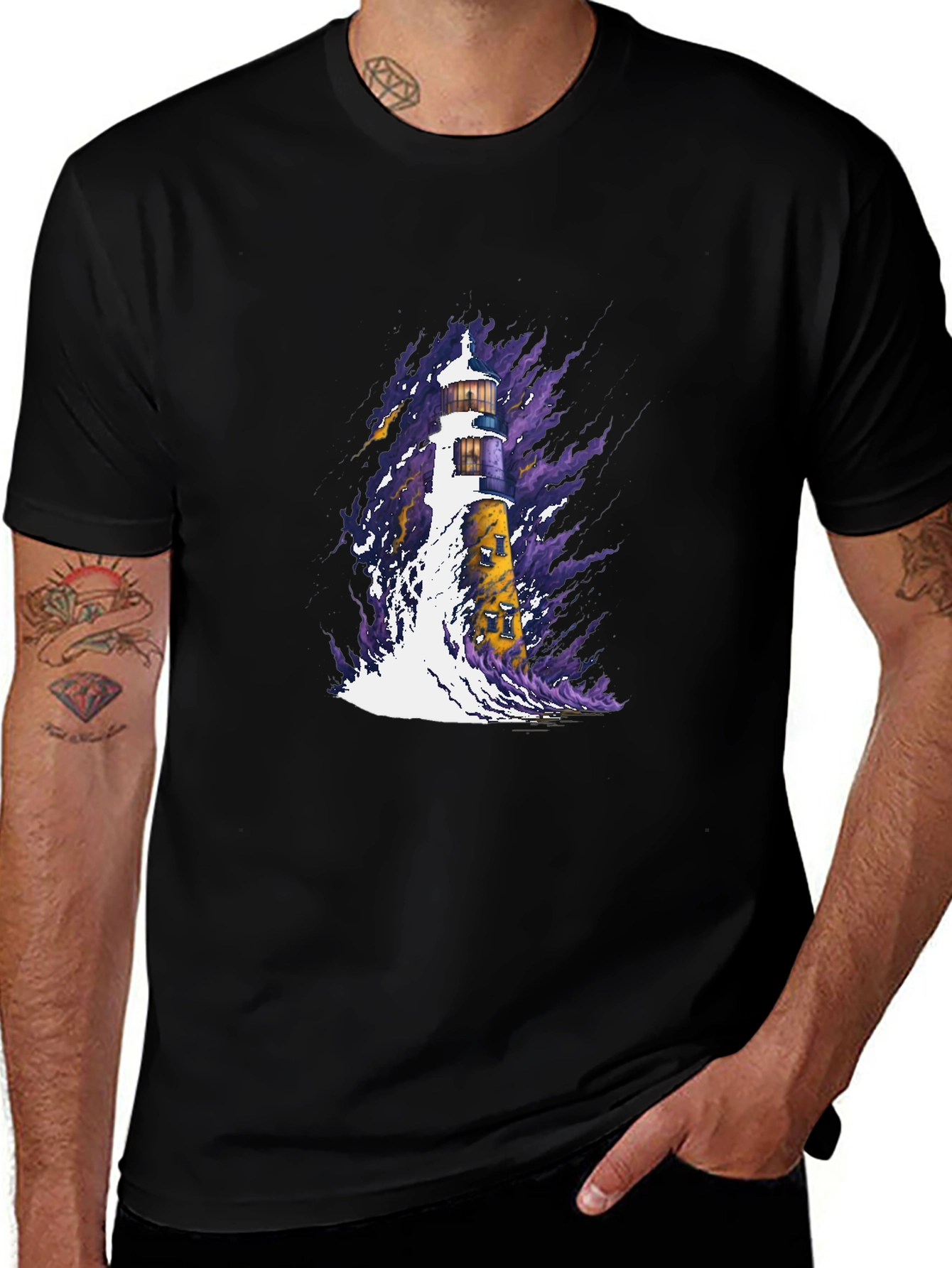 Lighthouse Graphic Tee - Coastal Style T-Shirt