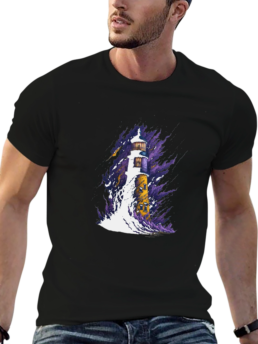 Lighthouse Graphic Tee - Coastal Style T-Shirt