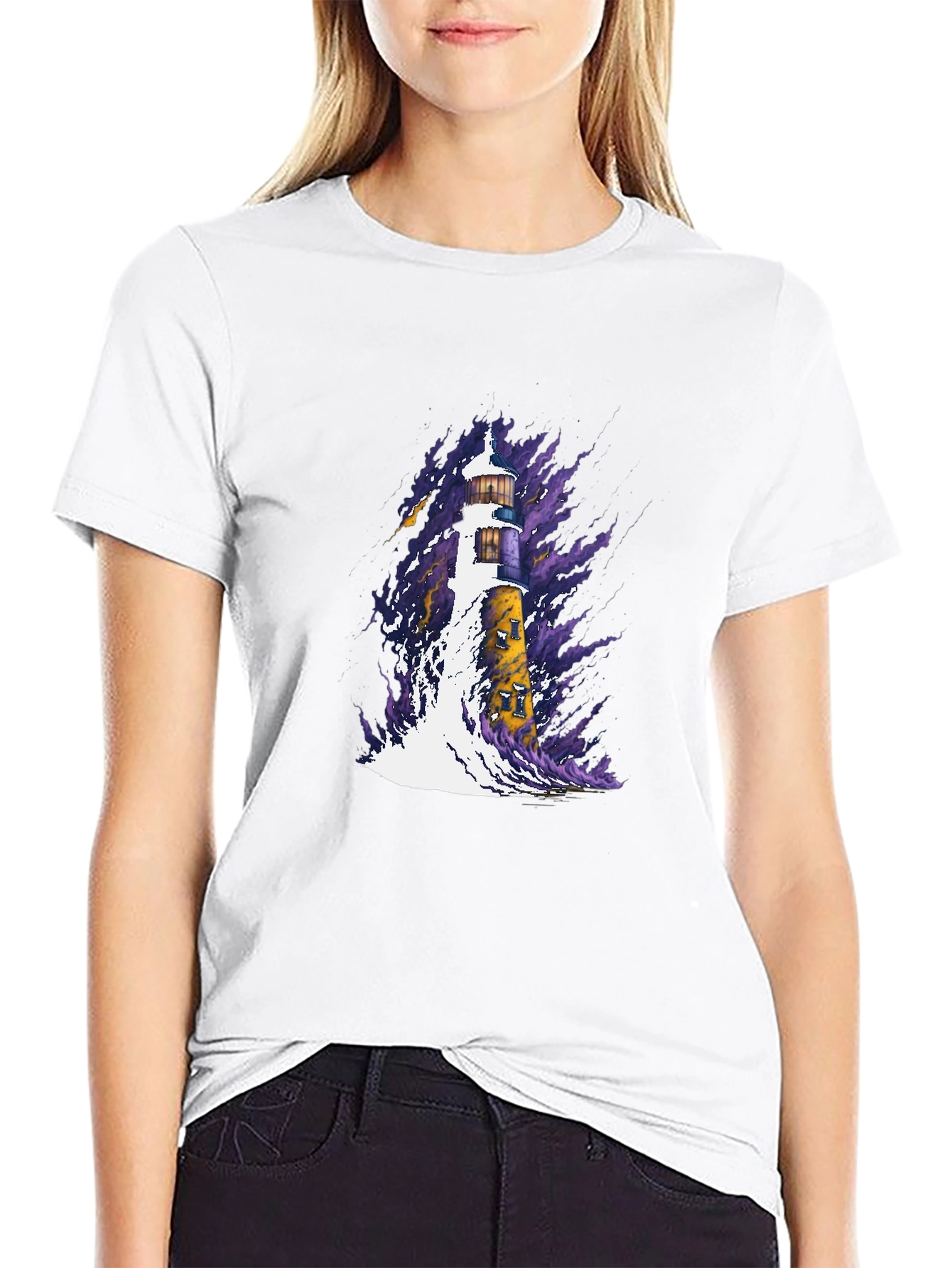 Lighthouse Graphic Tee - Coastal Style T-Shirt