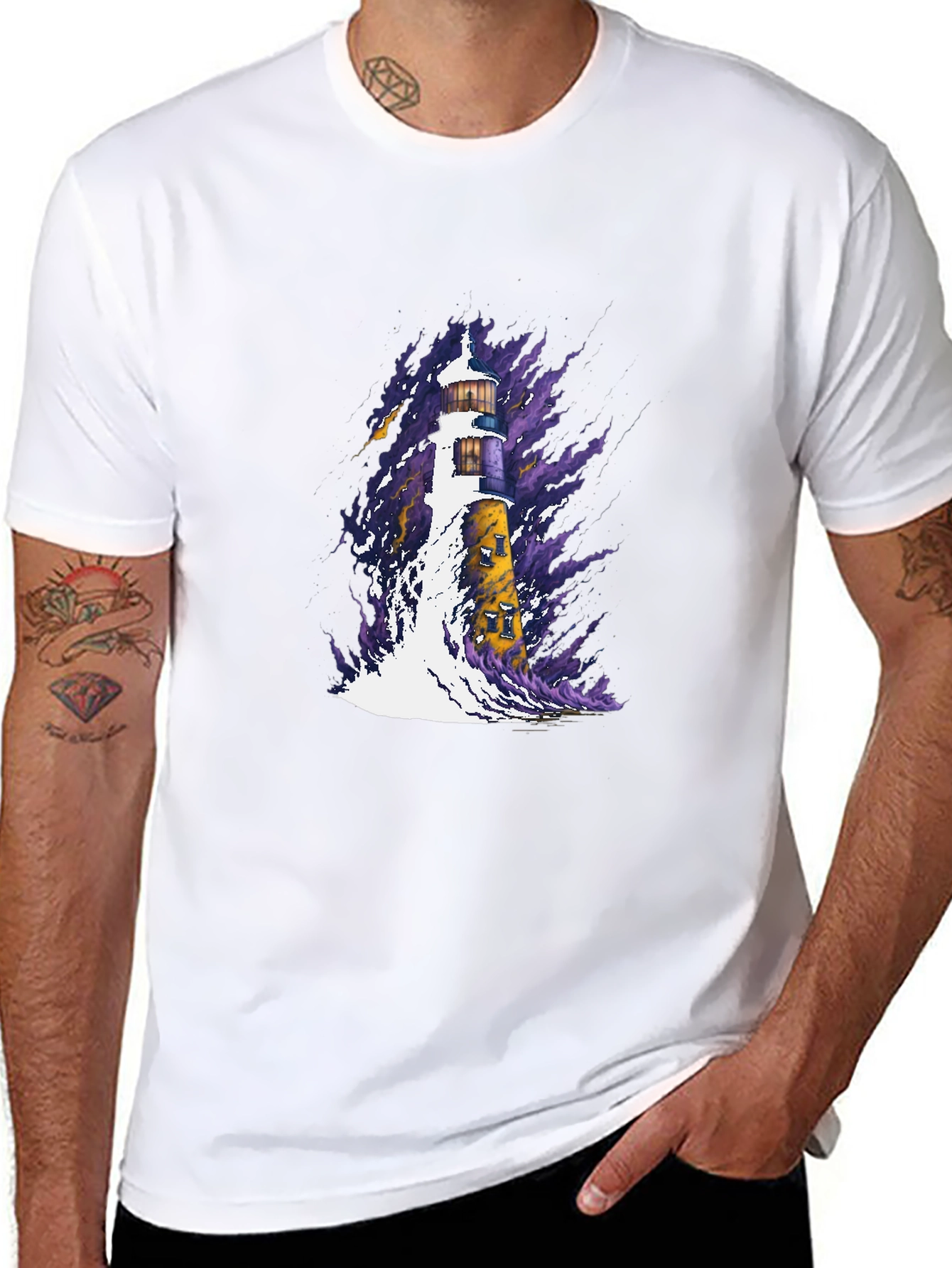 Lighthouse Graphic Tee - Coastal Style T-Shirt