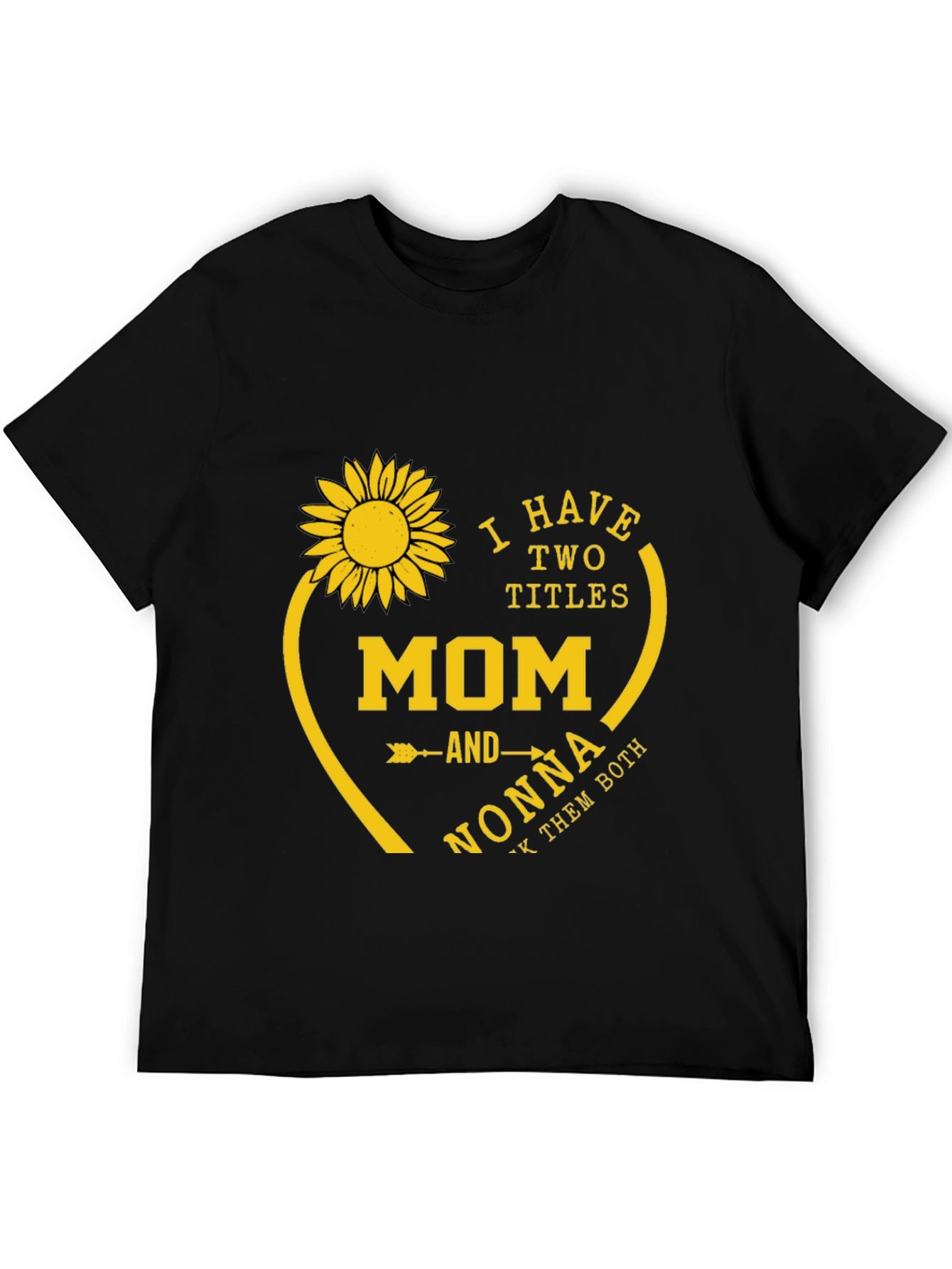 Mom and Nonna T-Shirt - Sunflower Heart Design