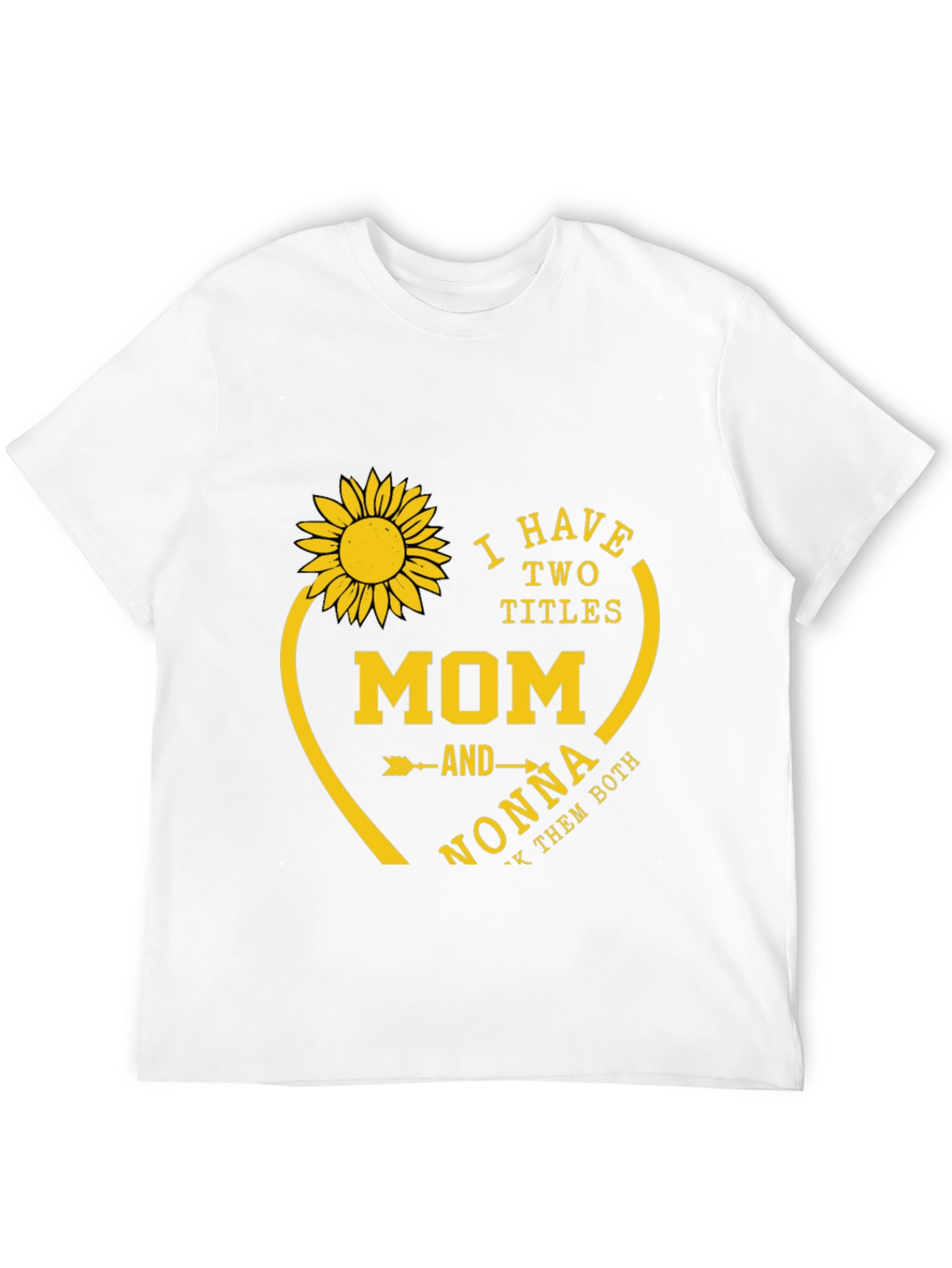 Mom and Nonna T-Shirt - Sunflower Heart Design