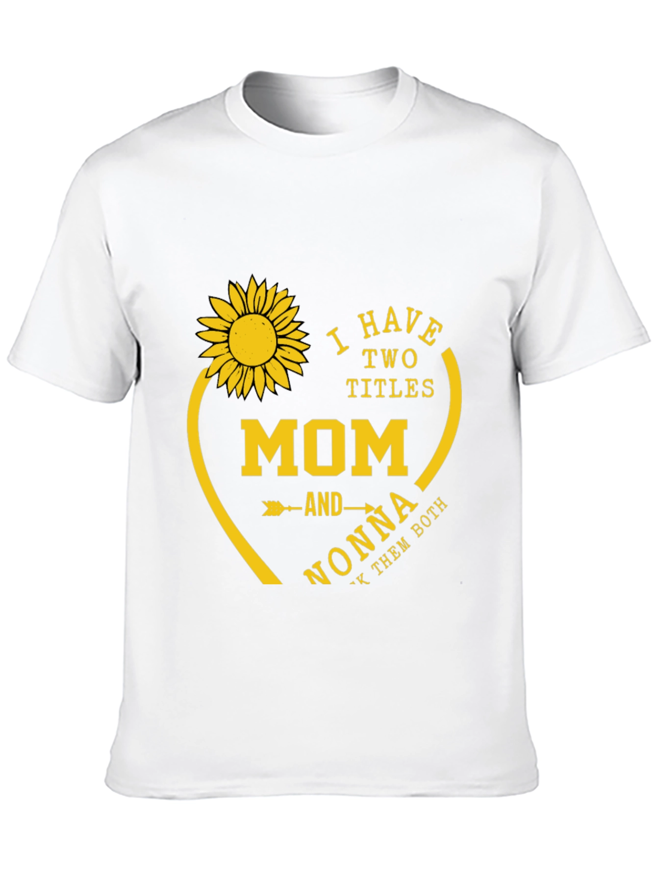 Mom and Nonna T-Shirt - Sunflower Heart Design