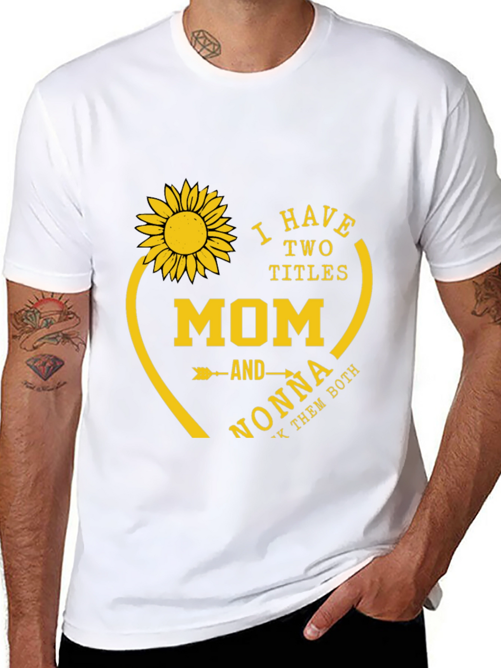 Mom and Nonna T-Shirt - Sunflower Heart Design