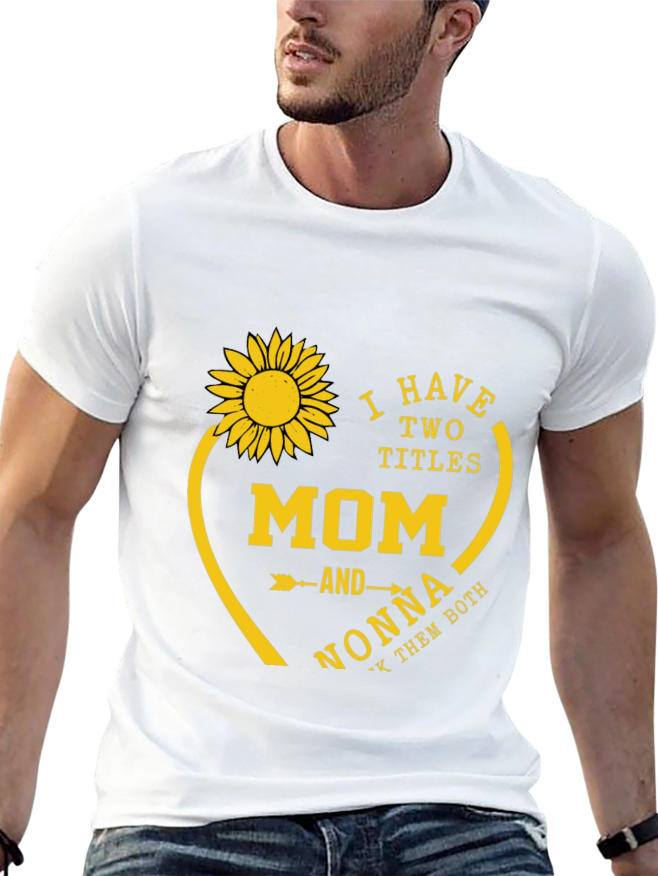 Mom and Nonna T-Shirt - Sunflower Heart Design