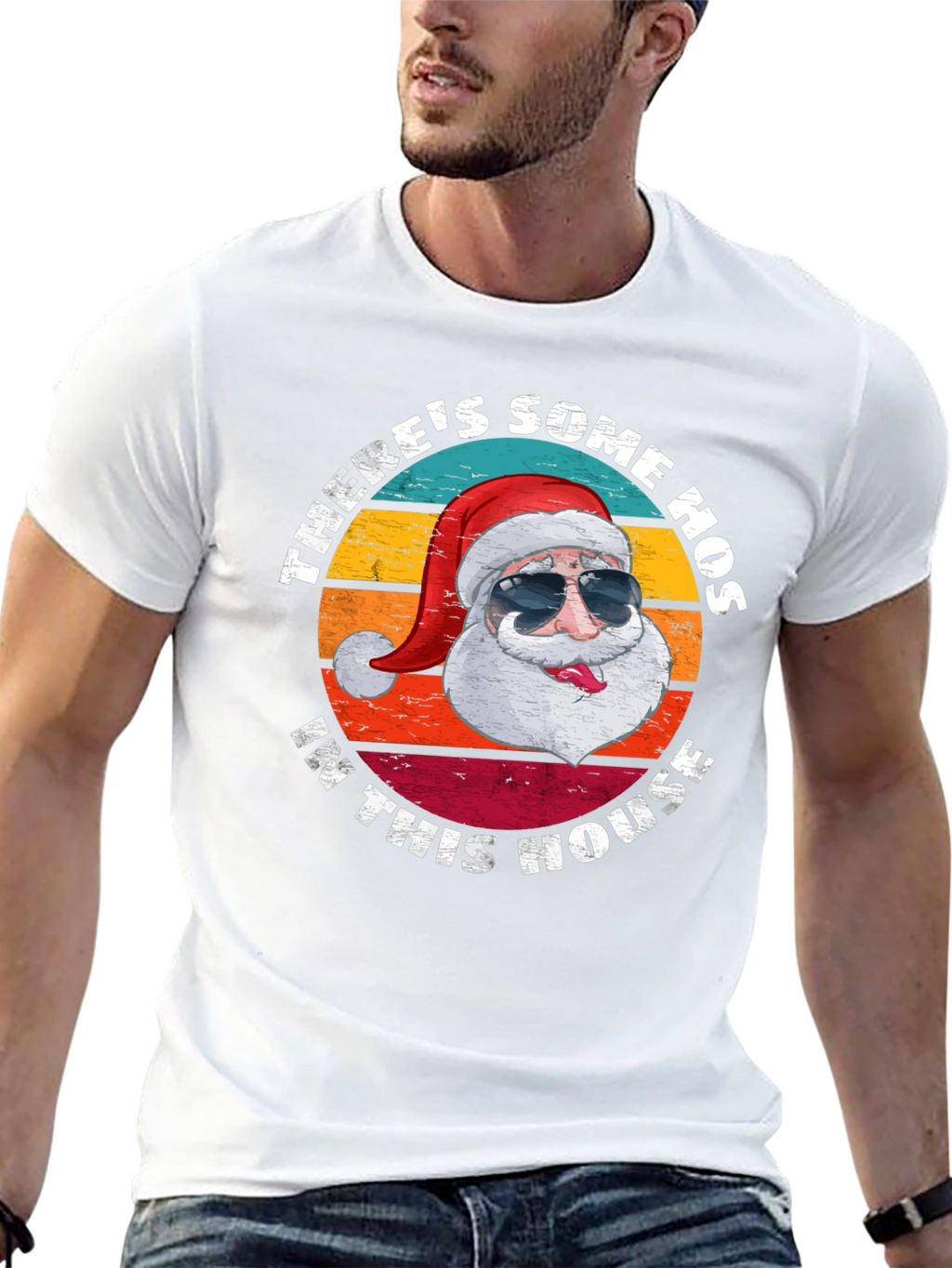 Santa Some Hos Christmas Graphic Tee