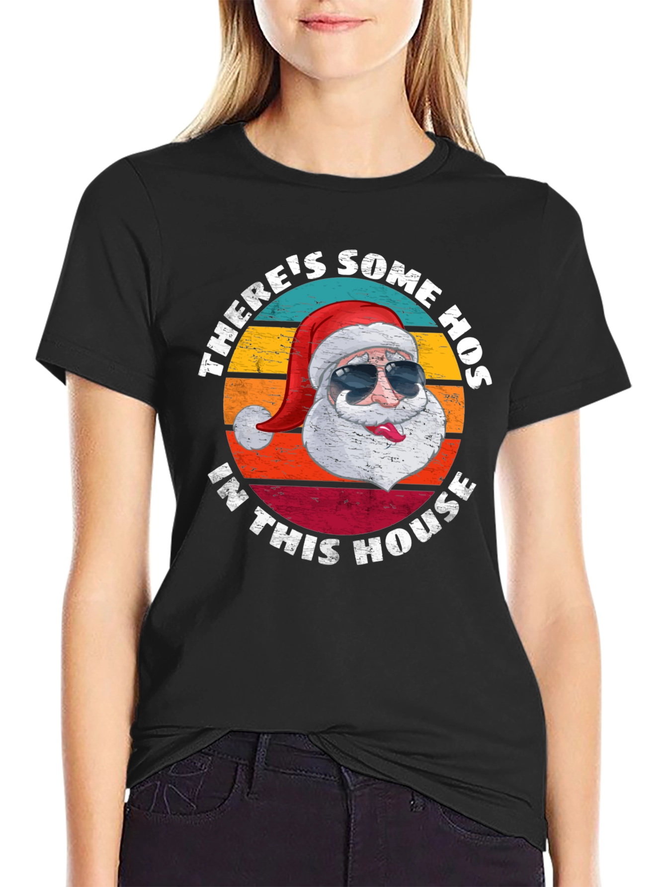 Santa Some Hos Christmas Graphic Tee