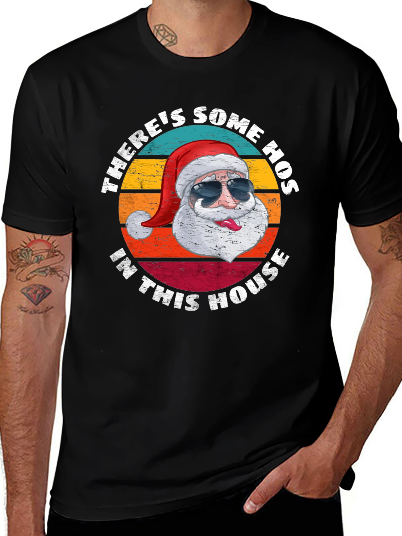 Santa Some Hos Christmas Graphic Tee