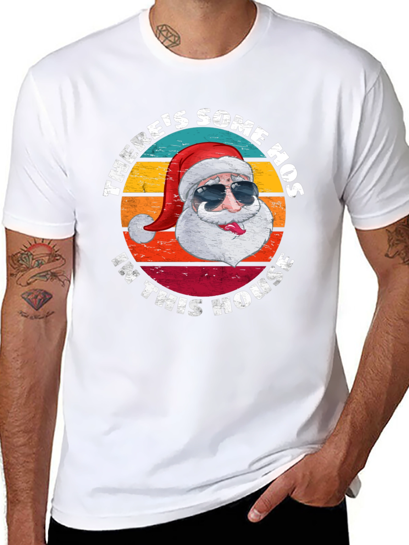 Santa Some Hos Christmas Graphic Tee