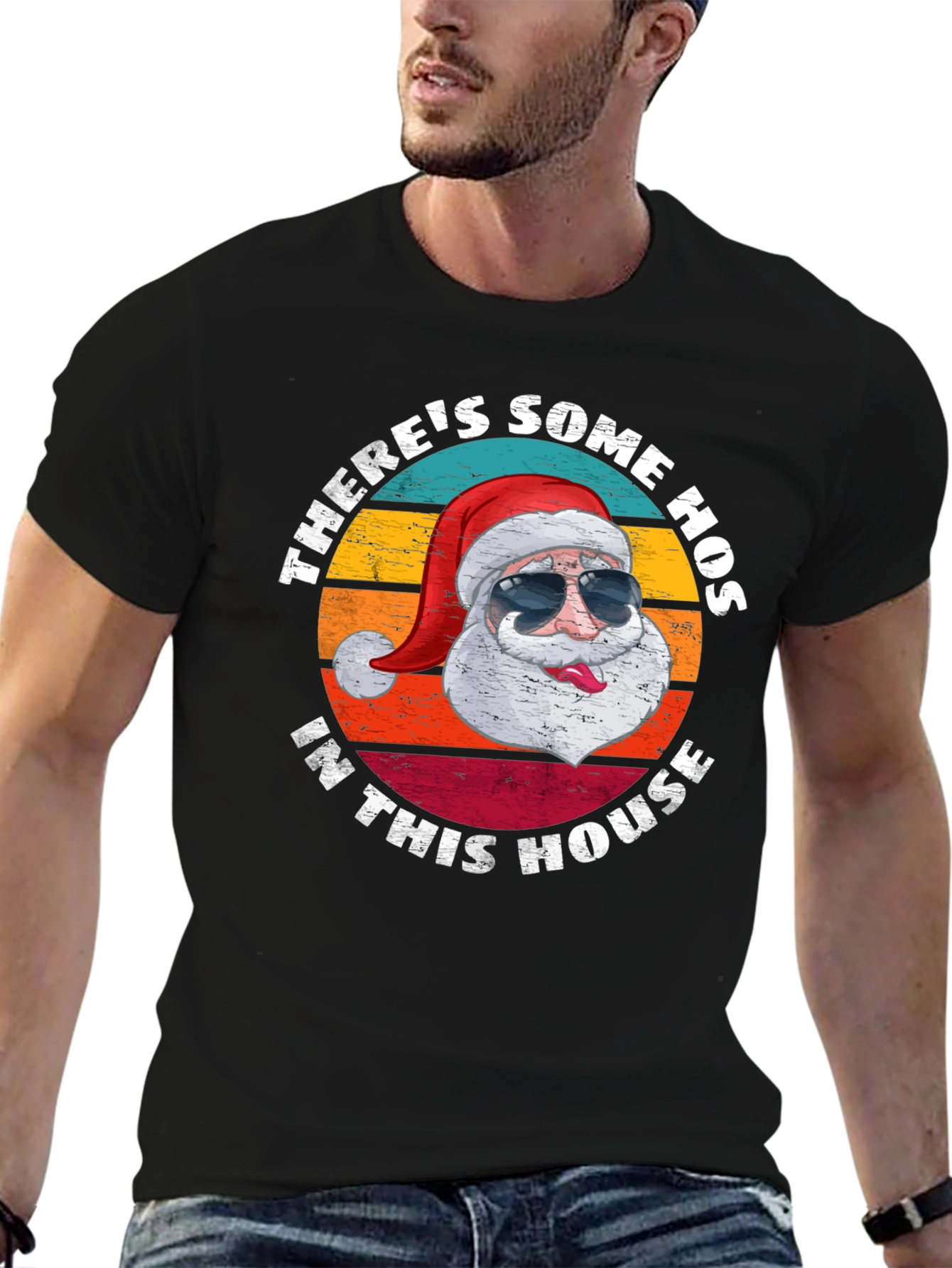 Santa Some Hos Christmas Graphic Tee