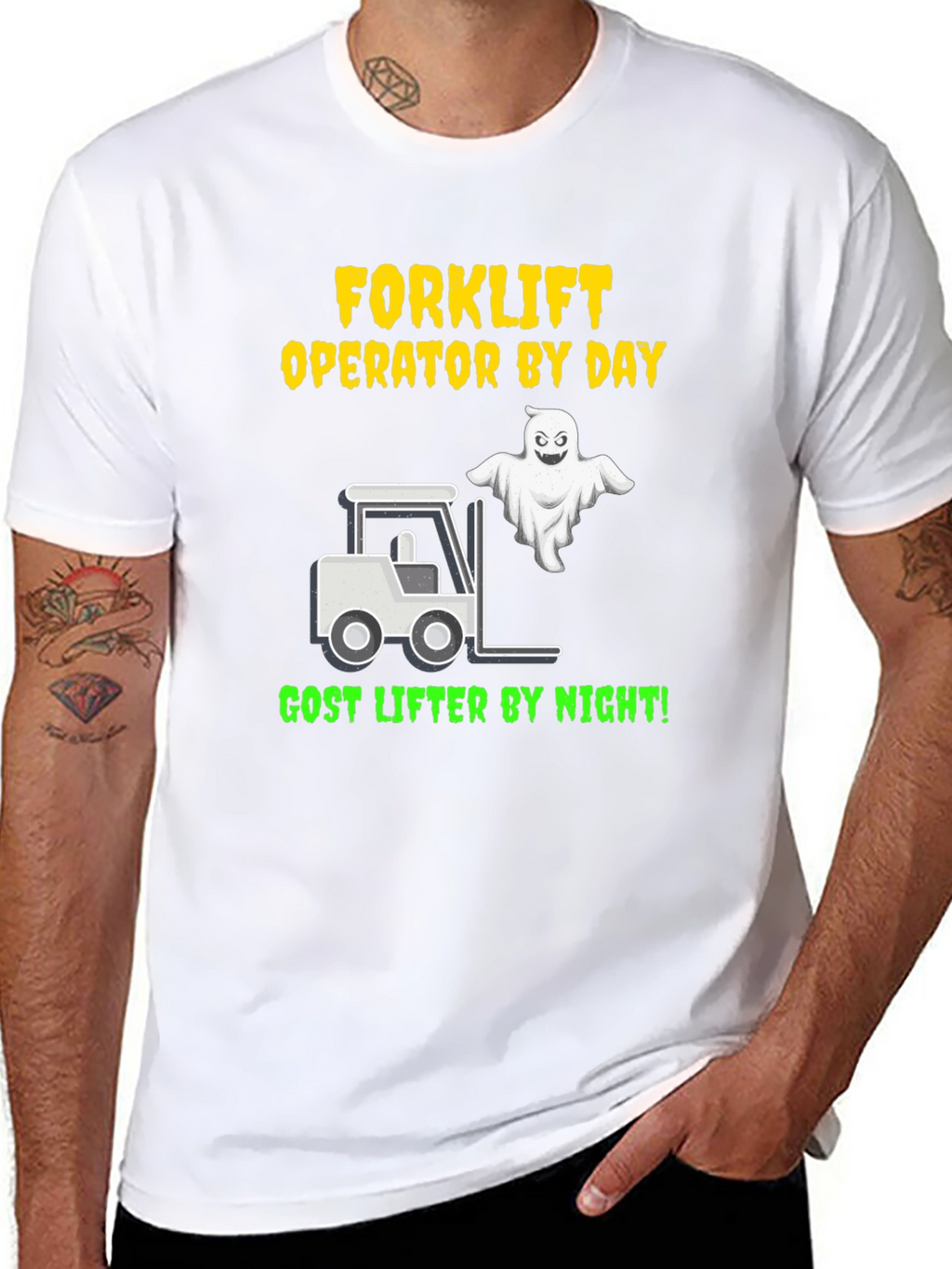 Forklift Operator Ghost Lifter T-Shirt