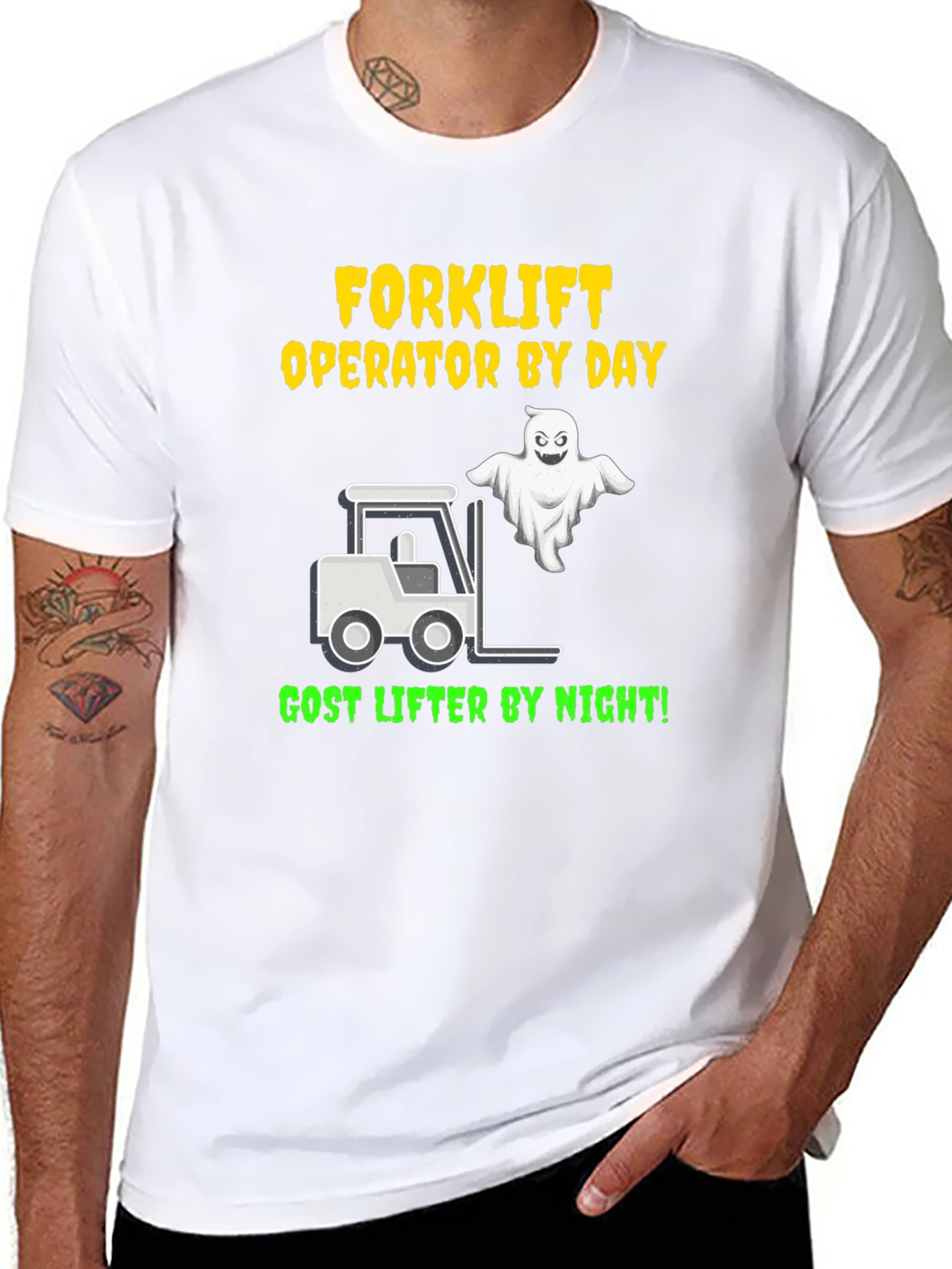 Forklift Operator Ghost Lifter T-Shirt