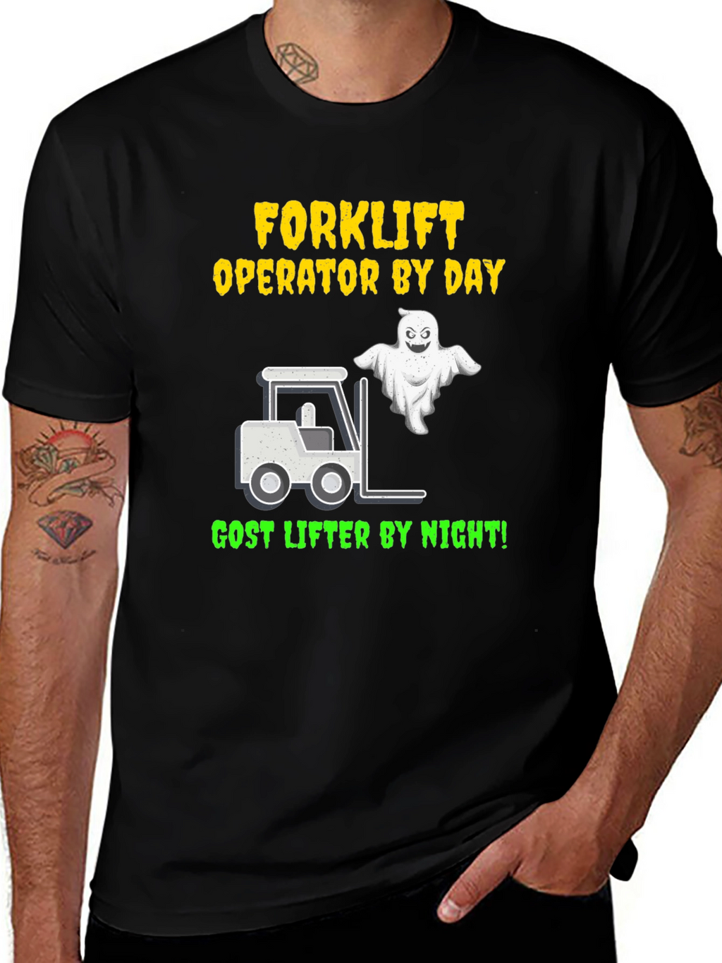 Forklift Operator Ghost Lifter T-Shirt