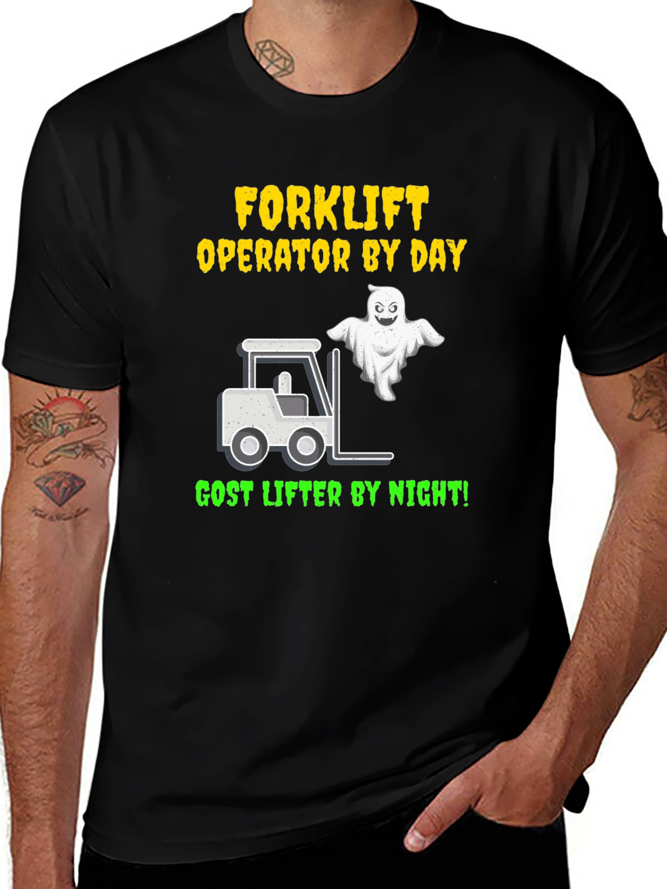 Forklift Operator Ghost Lifter T-Shirt