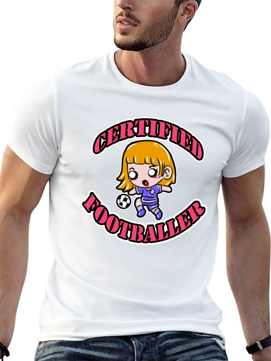 Certified Footballer Cartoon T-Shirt