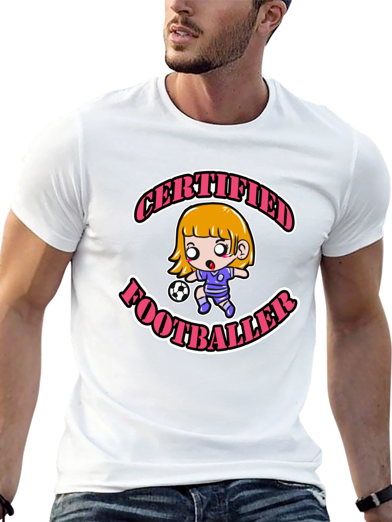 Certified Footballer Cartoon T-Shirt