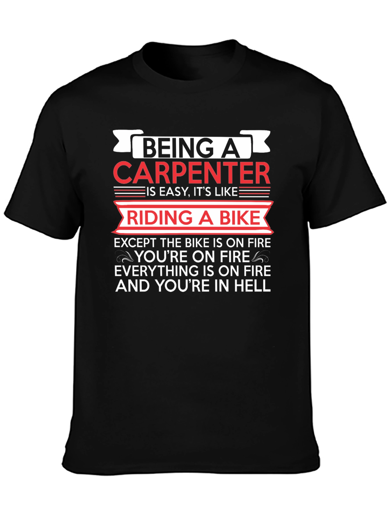 Carpenters Humor Black T-Shirt