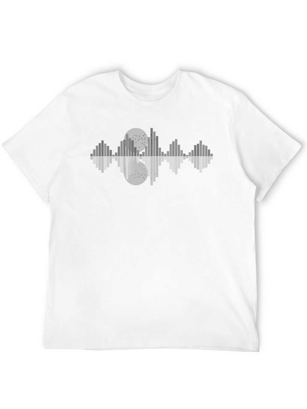 Abstract Sound Wave T-Shirt - Black