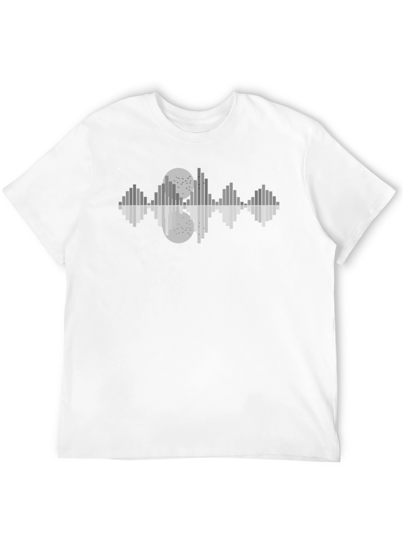Abstract Sound Wave T-Shirt - Black