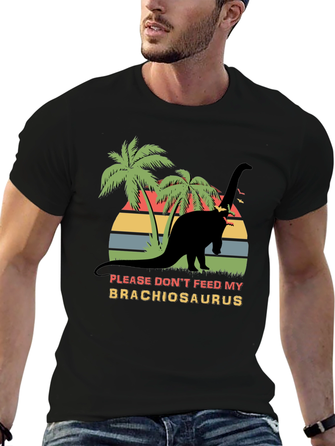 Brachiosaurus Graphic T-Shirt - Retro Dinosaur Tee