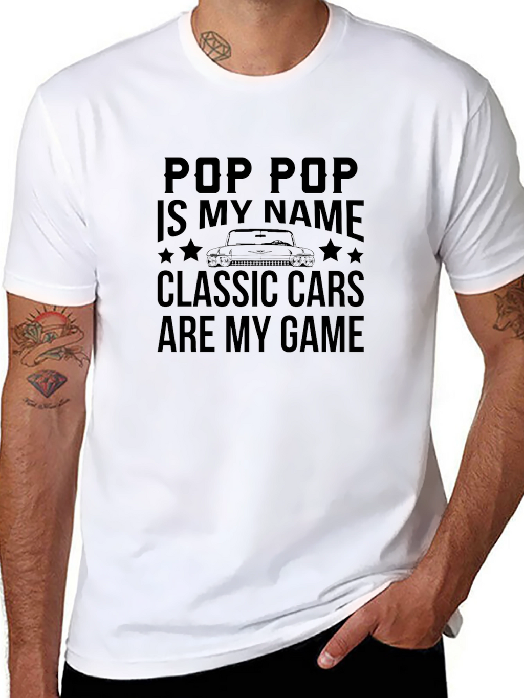 Pop Pop Classic Cars T-Shirt