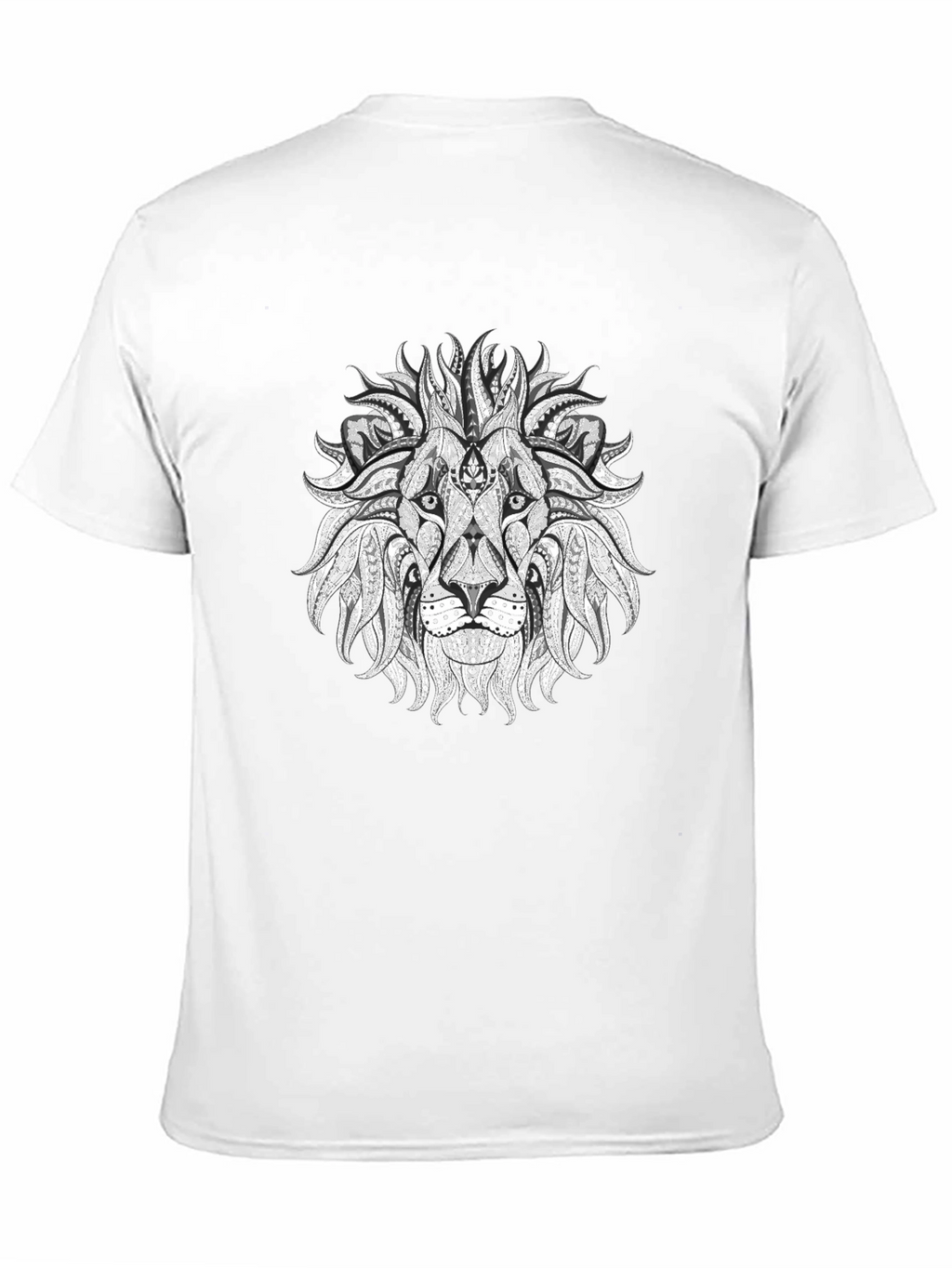 Black Lion Graphic Tee - Artistic Print