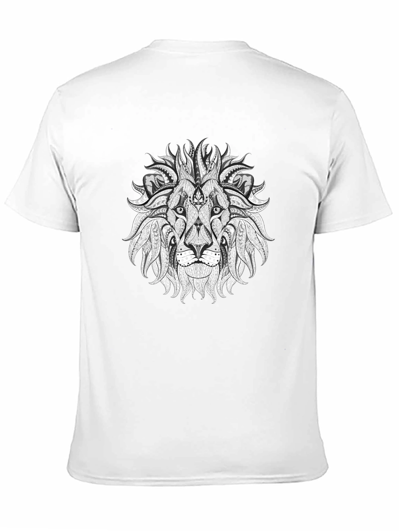 Black Lion Graphic Tee - Artistic Print