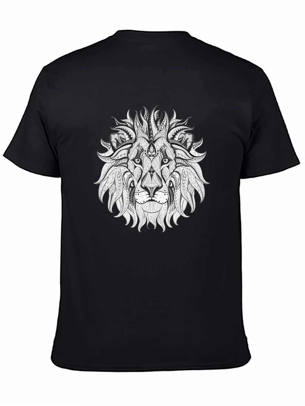 Black Lion Graphic Tee - Artistic Print
