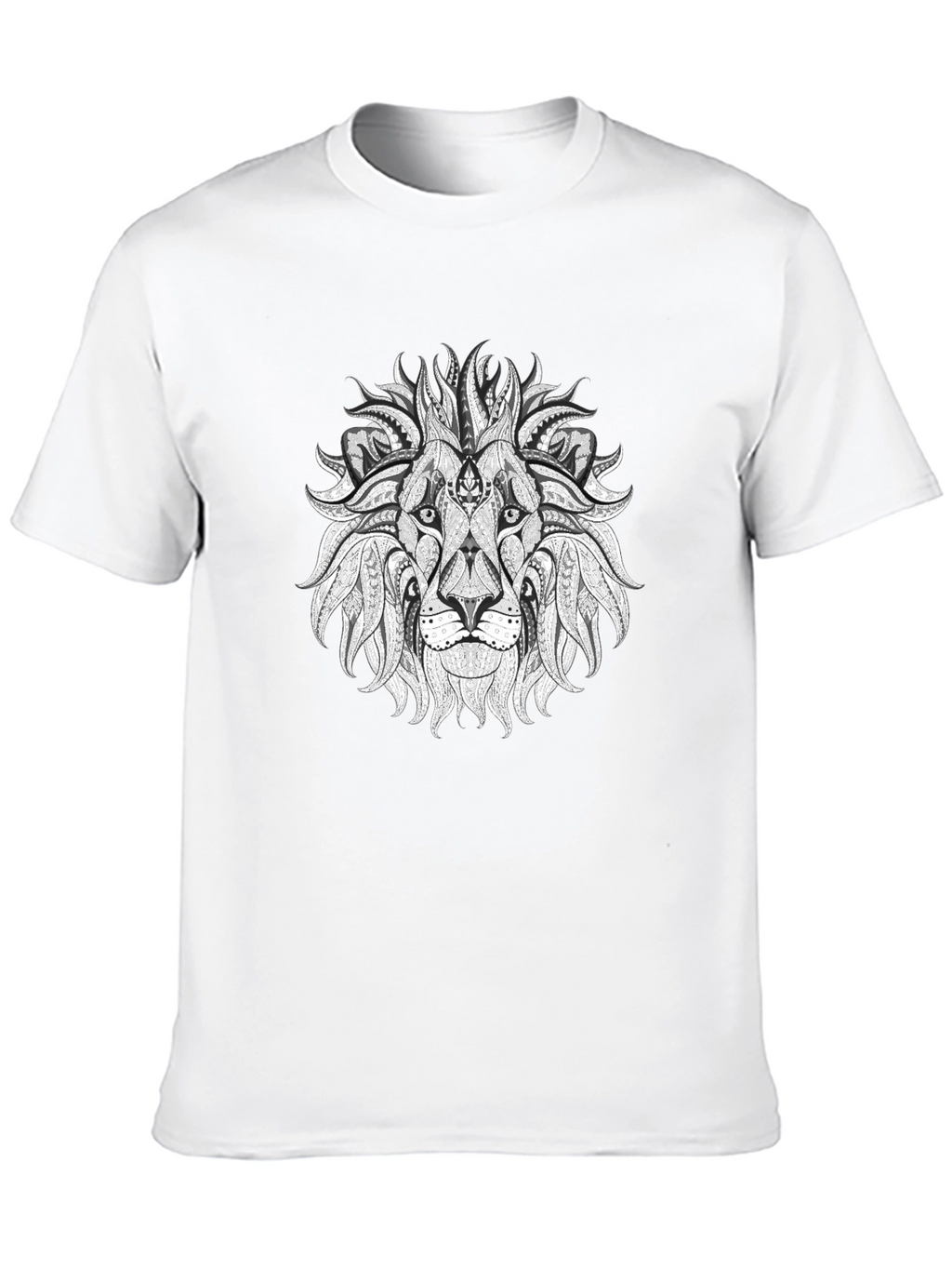 Black Lion Graphic Tee - Artistic Print