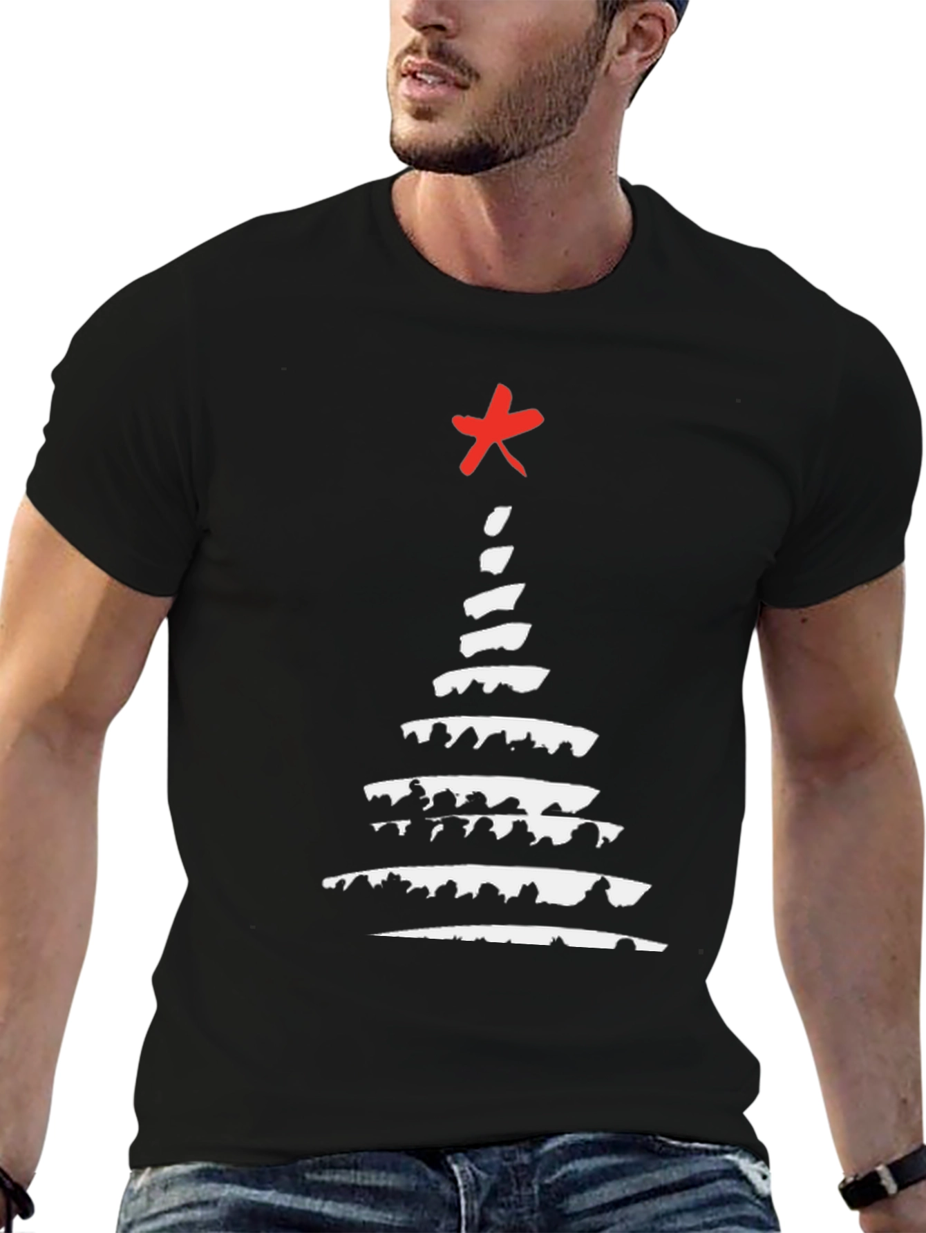 Abstract Christmas Tree Graphic Tee