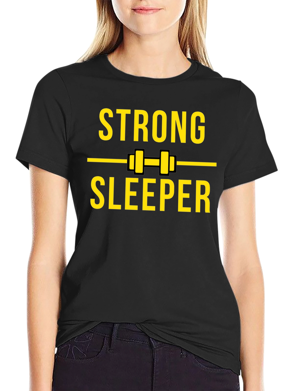 Strong Sleeper Black Graphic T-Shirt