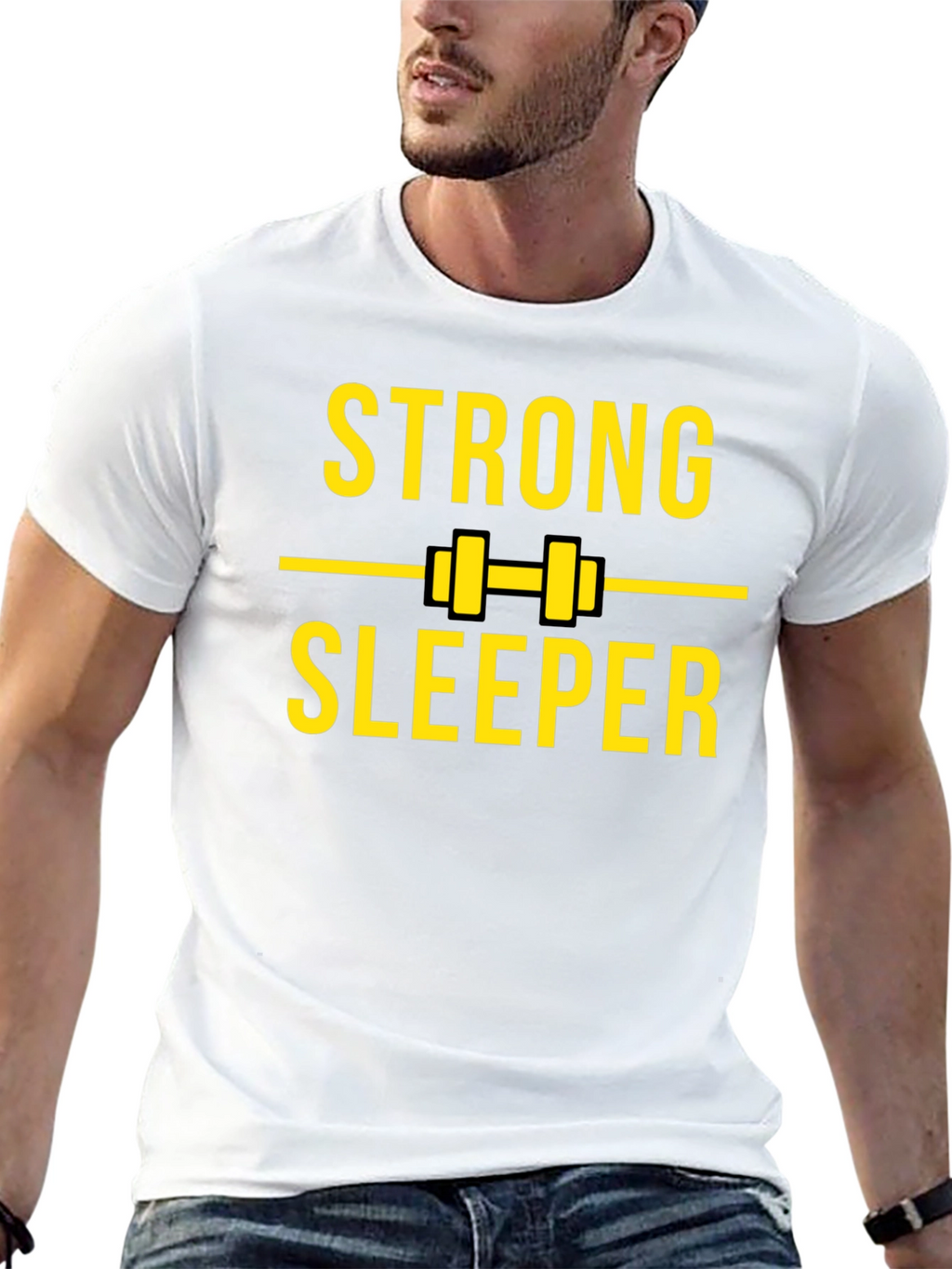 Strong Sleeper Black Graphic T-Shirt